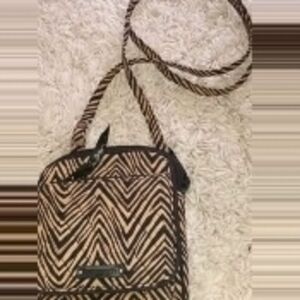 Vera Bradley Tan and Black Chevron Crossbody Bag